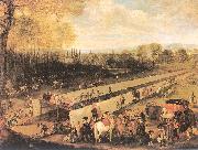 Mazo, Juan Bautista The Hunting Party at Aranjuez oil painting on canvas